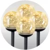 Led napelemes leszúrható, kerti gömb lámpa , 4 db - Ilumen LS-103