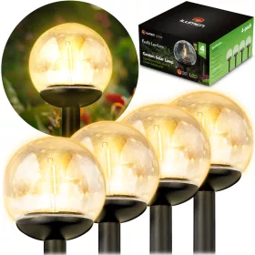   Led napelemes leszúrható, kerti gömb lámpa , 4 db - LS-103
