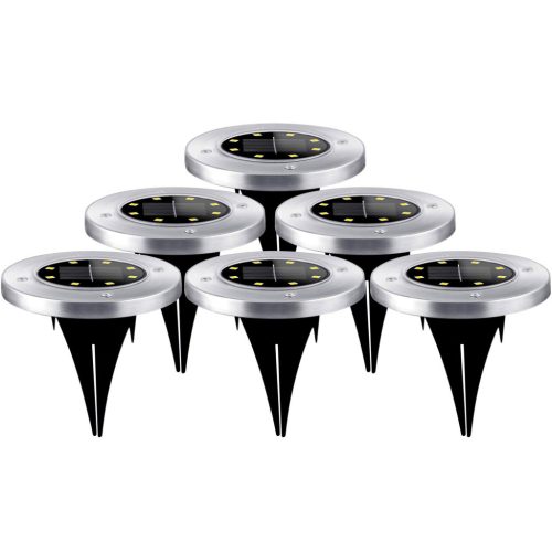 Led napelemes leszúrható, polikristályos szilikon napelem kerti lámpa, 6 db - Ilumen LS-104