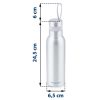 Vákuumos lombik 500 ml BD-787 ezüst