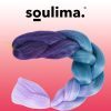 Szintetikus hajfonat ombre kék/lila W10342