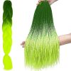 Szintetikus hajfonatok ombre zöld/neonW10344