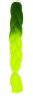 Szintetikus hajfonatok ombre zöld/neonW10344