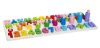 Fából készült ábécé és számok puzzle