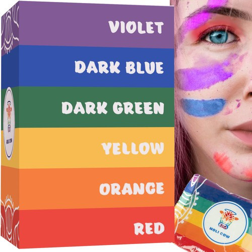 Holi Color Powder - 6x100g-os készlet