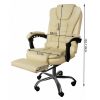 Irodai szék lábtartóval - bézs Malatec 23287