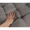 Quilted cushion for garden lounger gray 23490