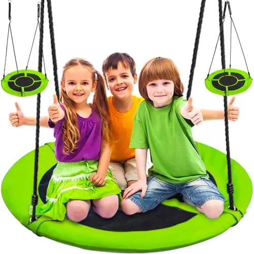 Gólyafészek hinta, 100cm, zöld-fekete - Malatec 23514