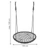 Fészekhinta, 100cm, fekete - Malatec HB23513