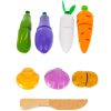 Set of fruits vegetables wooden cutting board Z23543