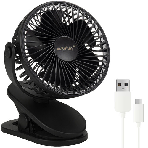 Fekete akkus ventilátor Ruhhy 25567