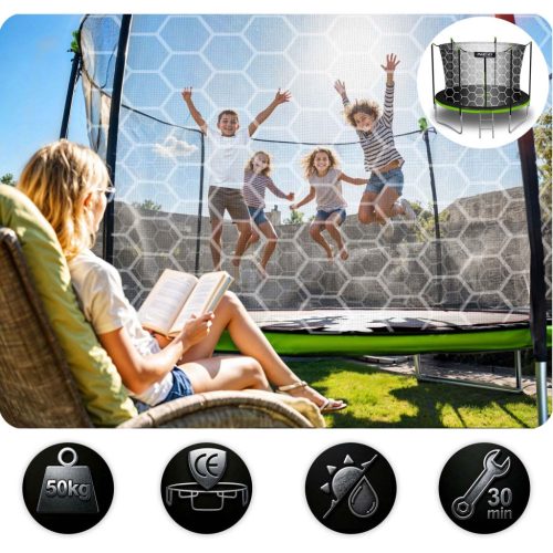 Trambulin belső hálóval és  létrával , 6 láb/183 cm-es - Neo-Sport