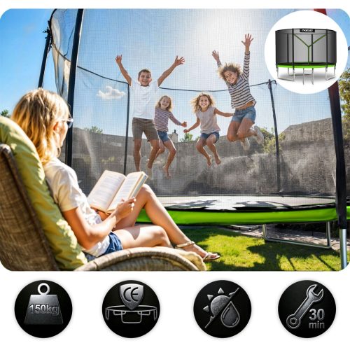 Trambulin külső hálóval és létrával , 6 láb/183 cm-es - Neo-Sport 