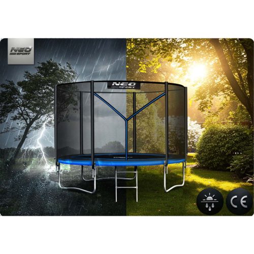 Trambulin külső hálóval és  létrával , 8 láb/252 cm-es - Neo-Sport