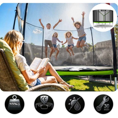 Trambulin külső hálóval és létrával , 8 láb/252 cm-es - Neo-Sport