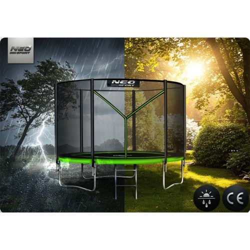 Trambulin külső hálóval és létrával , 8 láb/252 cm-es - Neo-Sport