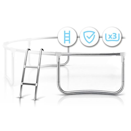 Trambulin külső hálóval és létrával , 8 láb/252 cm-es - Neo-Sport 