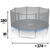 Kerti trambulin 12ft/374cm kültéri hálóval és létrával Neo-Sport
