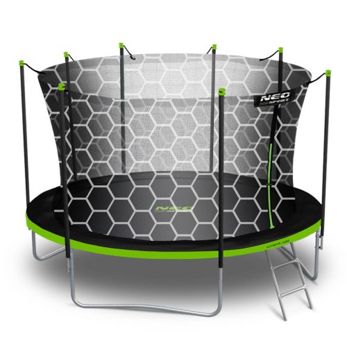 Kerti trambulin 13ft/404cm belső hálóval és létrával Neo-Sport
