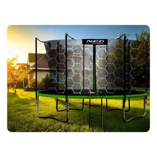 Kerti trambulin 13ft/404cm belső hálóval és létrával Neo-Sport
