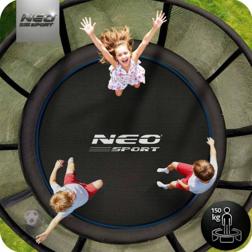Kerti trambulin 13ft/404cm külső hálóval és létrával Neo-Sport