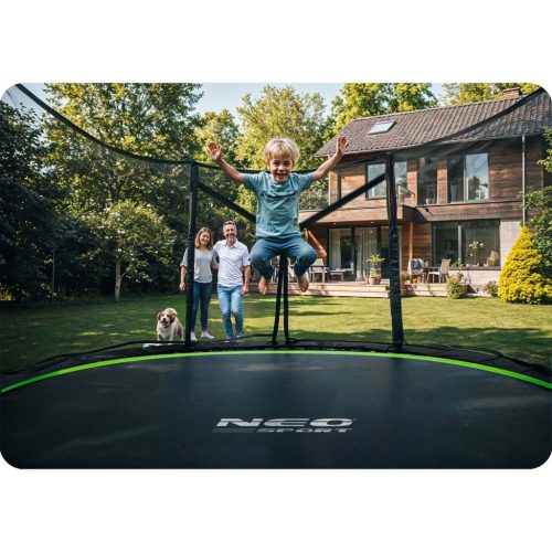 Kerti trambulin 13ft/404cm külső hálóval és létrával Neo-Sport
