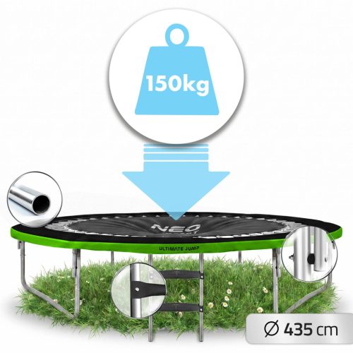 Trambulin belső hálóval, 435 cm (14 láb) - Neo-Sport