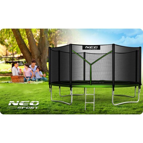 Kerti trambulin 14ft/435cm külső hálóval és létrával Neo-Sport
