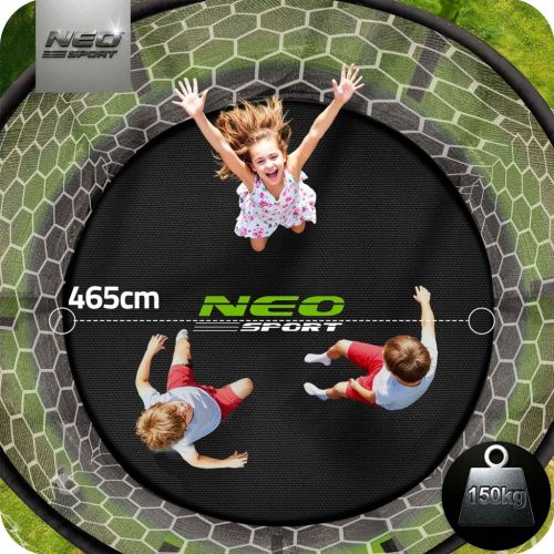 Kerti trambulin 15ft/465cm belső hálóval és létrával Neo-Sport