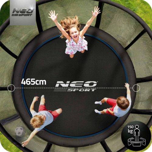 Kerti trambulin 15ft/465cm kültéri hálóval és létrával Neo-Sport
