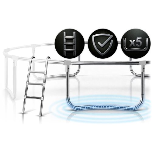 Kerti trambulin 15ft/465cm kültéri hálóval és létrával Neo-Sport