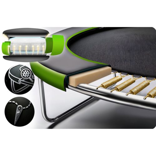 Kerti trambulin 15ft/465cm külső hálóval és Neo-Sport létrával