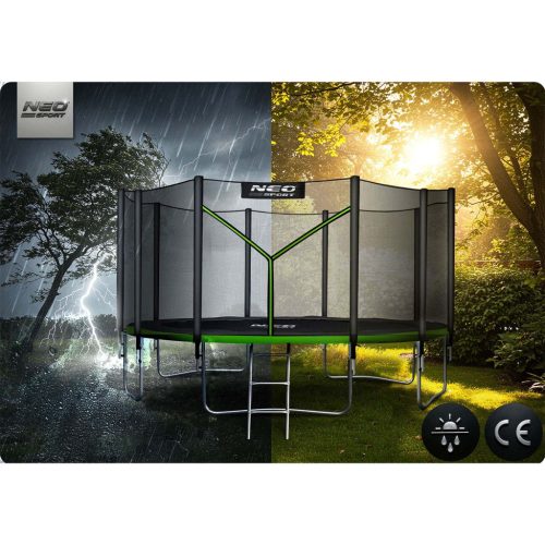 Kerti trambulin 15ft/465cm külső hálóval és Neo-Sport létrával