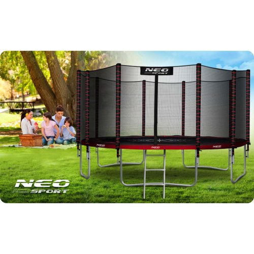 Kerti trambulin 15ft/465cm külső hálóval és Neo-Sport létrával