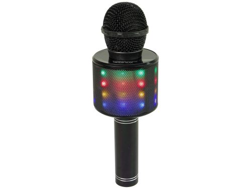 Vezeték nélküli mikrofon USB hangszóró karaoke felvételi modell WS-858 fekete