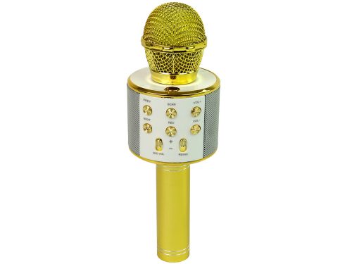 Vezeték nélküli mikrofon USB hangszóró karaoke rögzítő modell WS-858 Gold