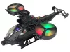 Katonai helikopter hatalmas szárnyak fények hang forog