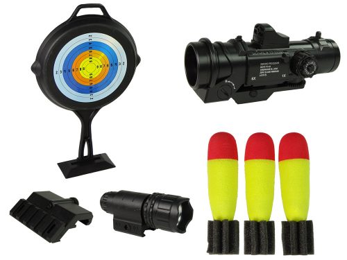 Puskás gránátvető hangos zseblámpával, fekete