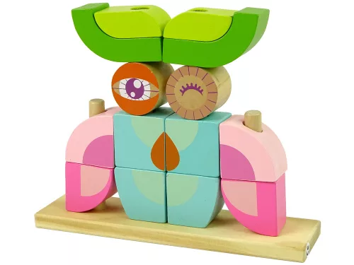 Kreatív fa térbeli puzzle bagoly 3D