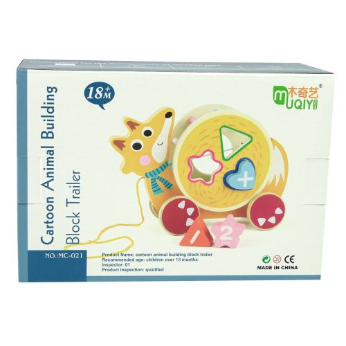 Elhúzható róka kerekeken fahasábok válogatója