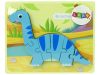 Fa Puzzle Dinoszaurusz Brachiosaurus Kék