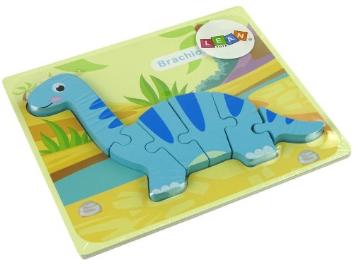 Fa Puzzle Dinoszaurusz Brachiosaurus Kék