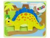 Fa Puzzle dinoszaurusz Stegosaurus sárga