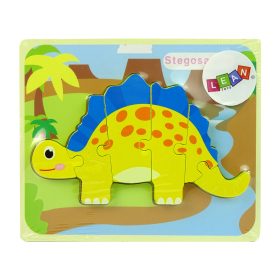 Fa Puzzle dinoszaurusz Stegosaurus sárga