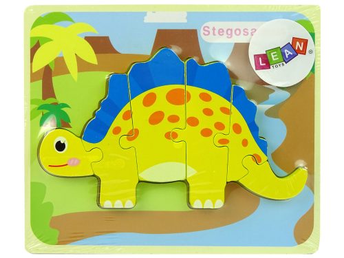 Fa Puzzle dinoszaurusz Stegosaurus sárga