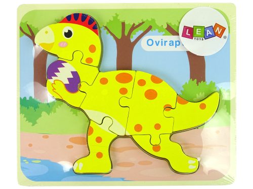 Fa Puzzle dinoszaurusz Stegosaurus sárga
