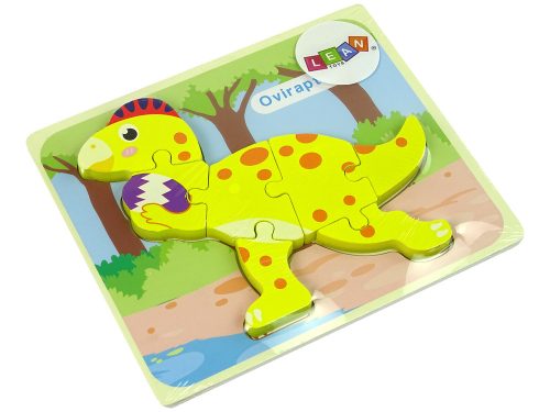 Fa Puzzle dinoszaurusz Stegosaurus sárga