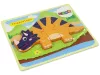 Fa kirakós dinoszauruszok Triceratops Ankylosaurus narancs