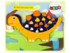 Fa kirakós dinoszauruszok Triceratops Ankylosaurus narancs