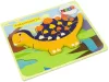 Fa kirakós dinoszauruszok Triceratops Ankylosaurus narancs